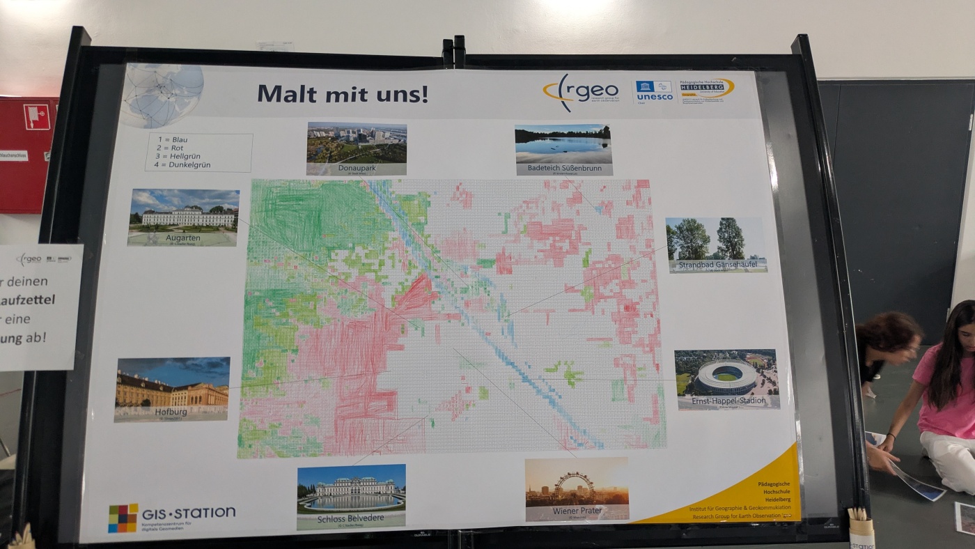 Kollaborativen Satellitenbild Malen nach Zahlen von Wien
